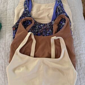 lululemon athletica Women's Neutral, Brown & Floral Sports Bras (4) size 6